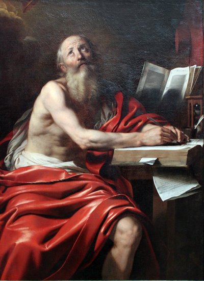 Writing St. Jerome by Nicolas Regnier